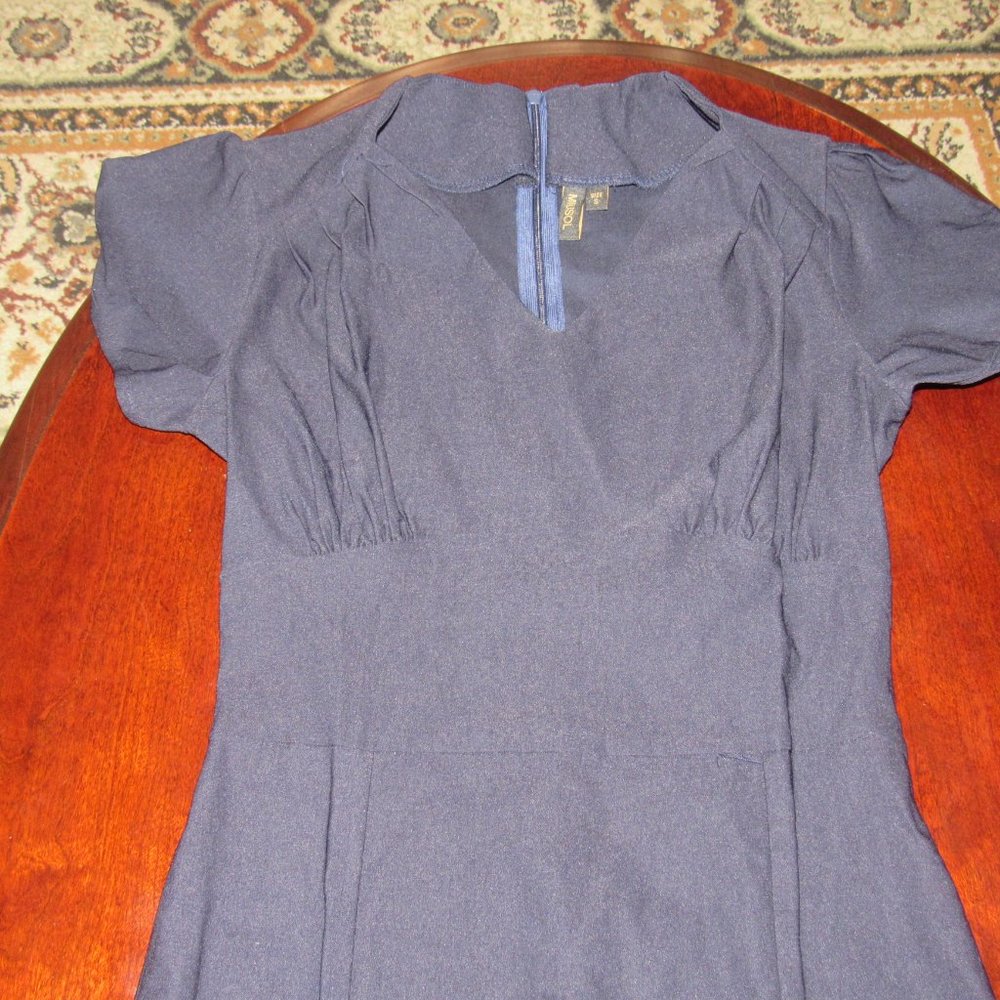 Blue Ruffle Dress - Picture 2 of 4